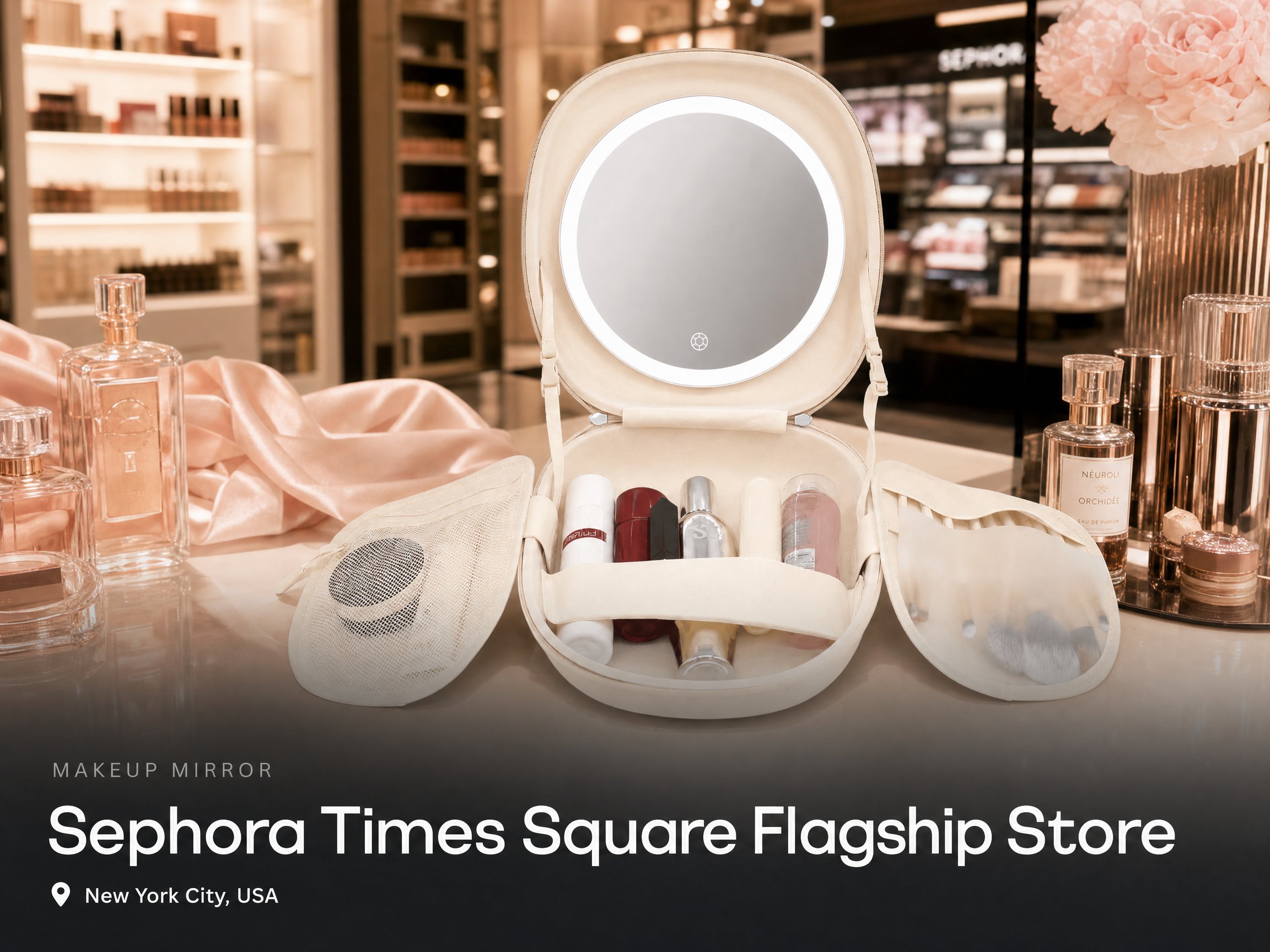 LED Makeup Mirror Project for Sephora Times Square Flagship Store in New York City